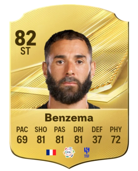 Benzema 82 Rare ST FC 26 card