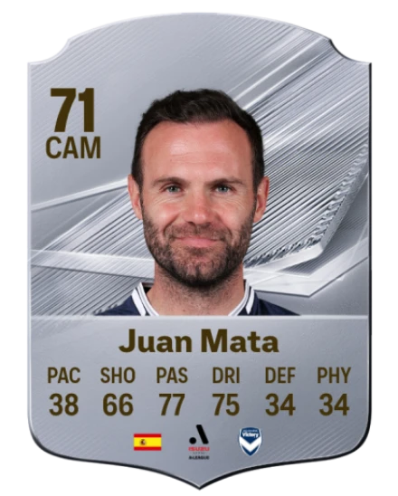 Juan Mata 71 Common CAM FC 26 card
