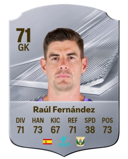 Raúl Fernández 71 Common GK FC 26 card