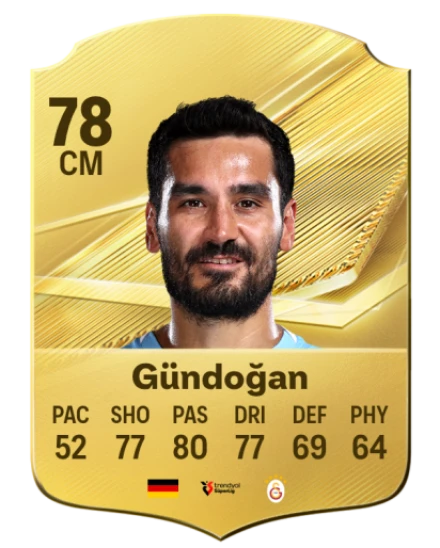 Gündoğan 78 Gold CM FC 27 card