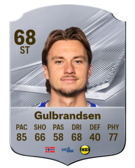 Gulbrandsen 68 Silver ST FC 27 card