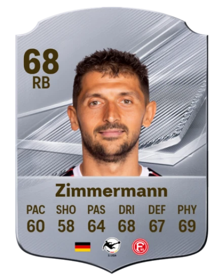 Zimmermann 68 Common RB FC 26 card