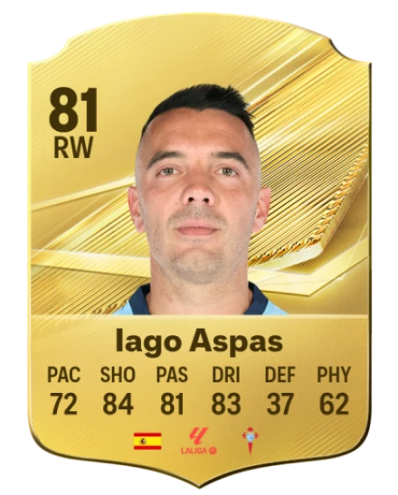 Iago Aspas 81 Common RW FC 26 card