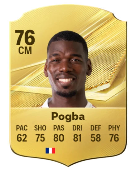 Pogba 76 Rare CM FC 26 card