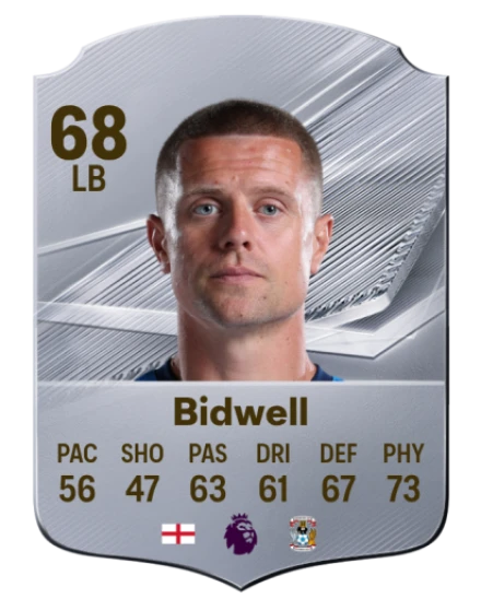 Bidwell 68 Silver LB FC 27 card