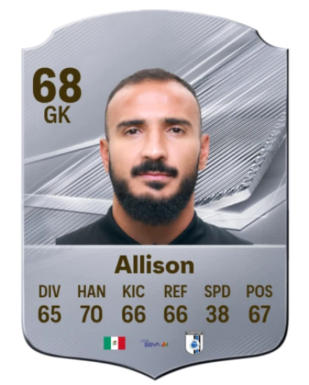 Allison 68 Common GK FC 26 card