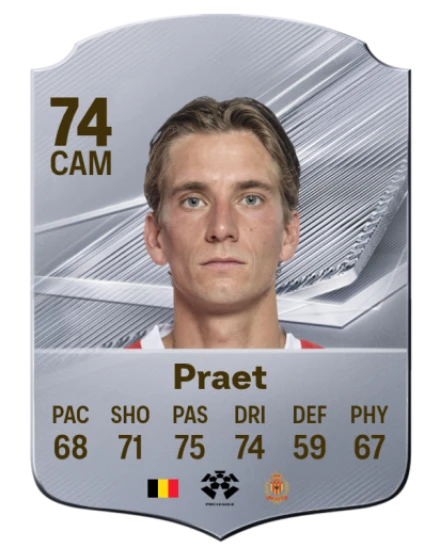 Praet 74 Common CAM FC 26 card
