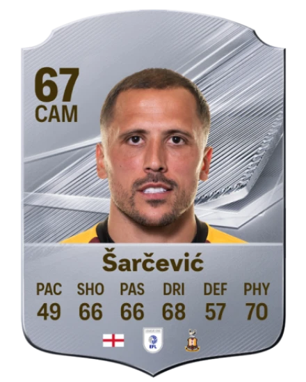 Šarčević 67 Common CAM FC 26 card