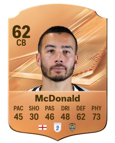 McDonald 62 Bronze CB FC 27 card