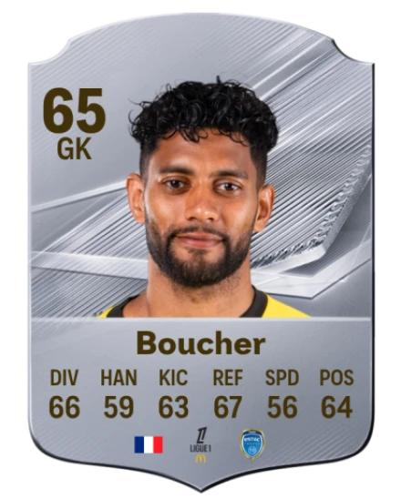Boucher 65 Silver GK FC 27 card