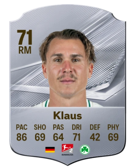 Klaus 71 Common RM FC 26 card