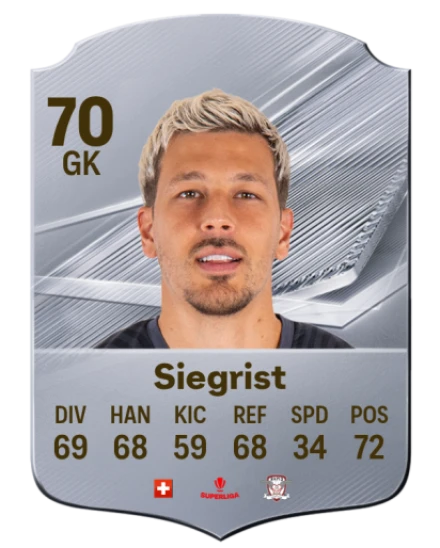 Siegrist 70 Rare GK FC 26 card