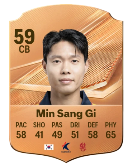Min Sang Gi 59 Bronze CB FC 27 card