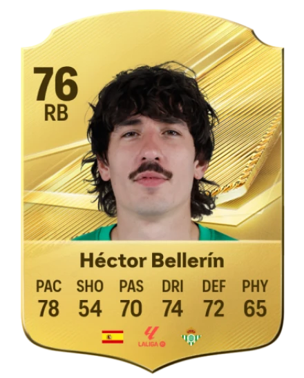 Héctor Bellerín 76 Gold RB FC 27 card
