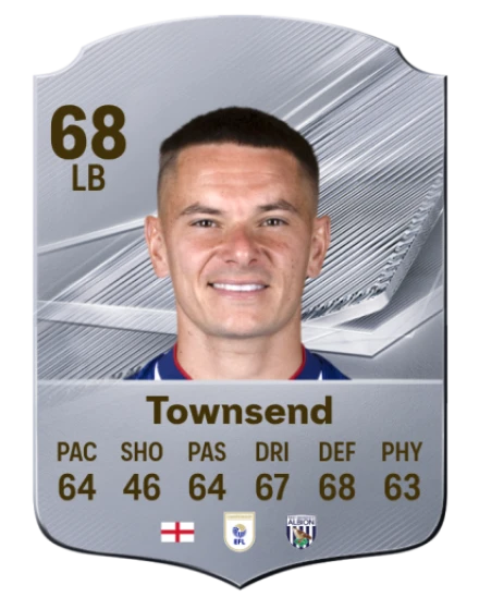 Townsend 68 Common LB FC 26 card