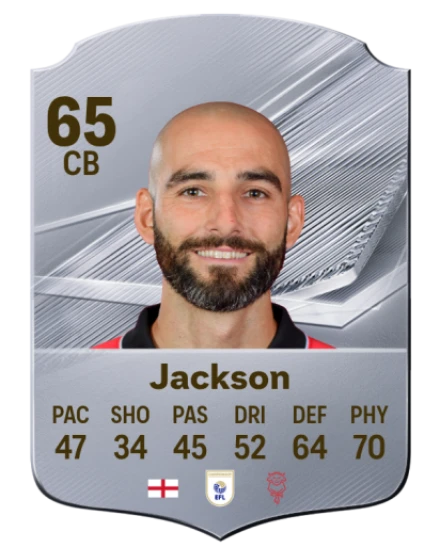 Jackson 65 Silver CB FC 27 card