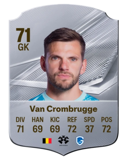 Van Crombrugge 71 Silver GK FC 27 card