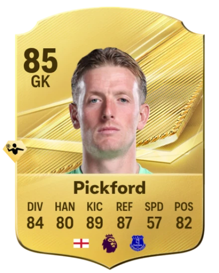 Pickford 85 Common GK FC 26 card