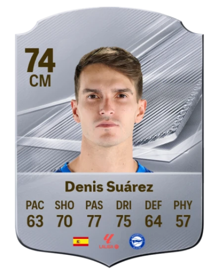 Denis Suárez 74 Common CM FC 26 card