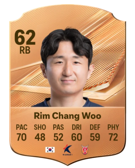 Rim Chang Woo 62 Bronze RB FC 27 card