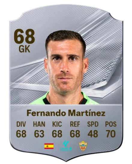 Fernando Martínez 68 Silver GK FC 27 card