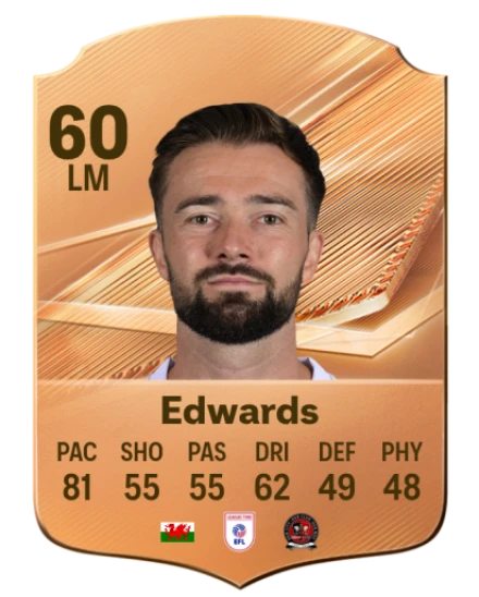 Edwards 60 Bronze LM FC 27 card