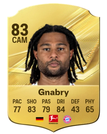 Gnabry 83 Common CAM FC 26 card