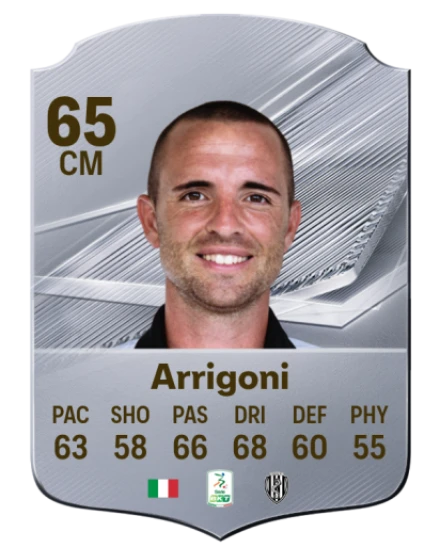Arrigoni 65 Rare CM FC 26 card