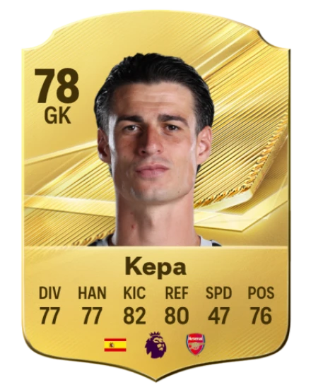 Kepa 78 Gold GK FC 27 card
