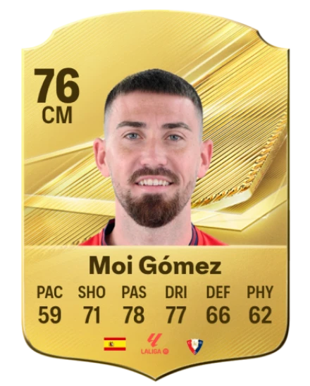 Moi Gómez 76 Gold CM FC 27 card