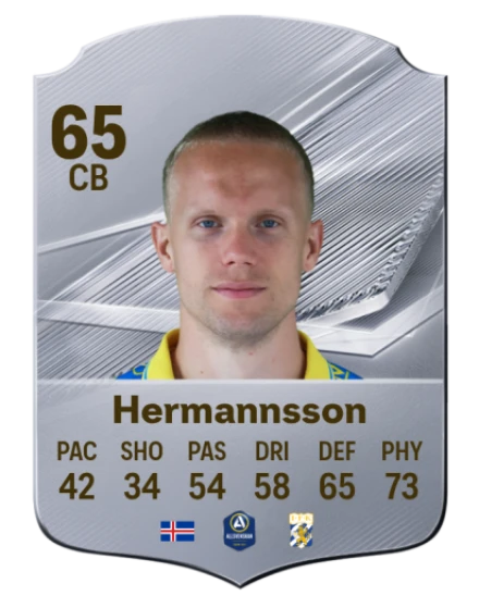 Hermannsson 65 Silver CB FC 27 card