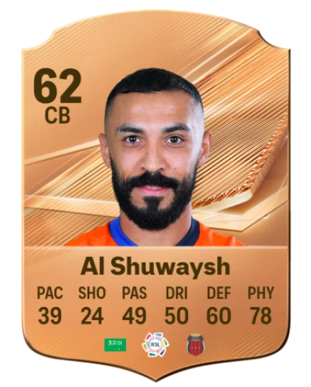 Al Shuwaysh 62 Bronze CB FC 27 card