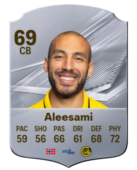Aleesami 69 Silver CB FC 27 card
