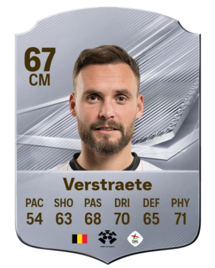 Verstraete 67 Silver CM FC 27 card