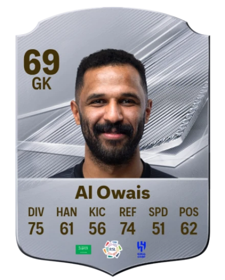 Al Owais 69 Silver GK FC 27 card