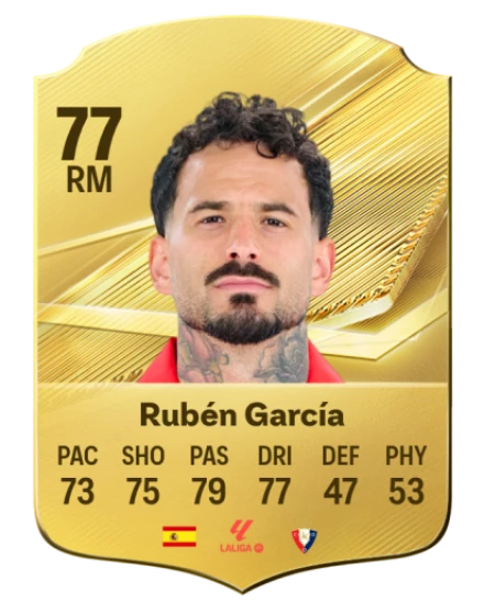 Rubén García 77 Common RM FC 26 card
