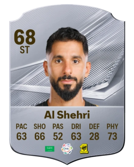 Al Shehri 68 Silver ST FC 27 card