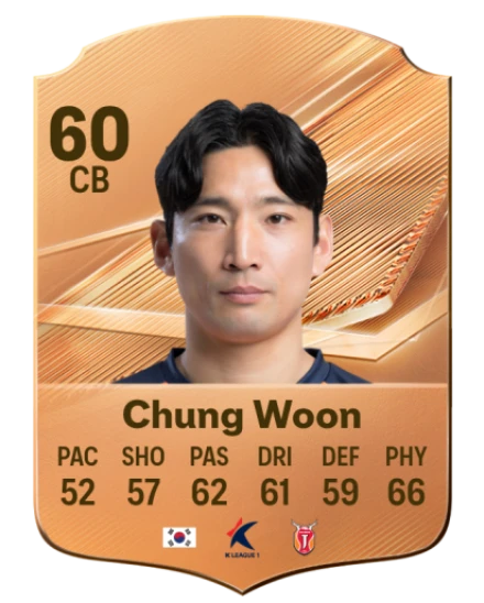 Chung Woon 60 Bronze CB FC 27 card