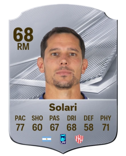Solari 68 Silver RM FC 27 card