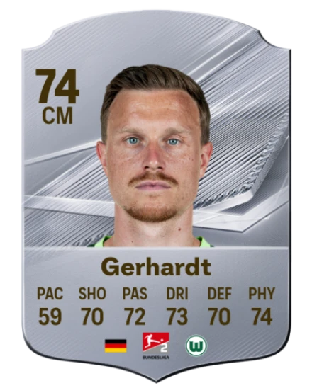 Gerhardt 74 Common CM FC 26 card
