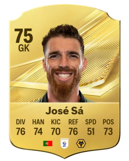 José Sá 75 Common GK FC 26 card