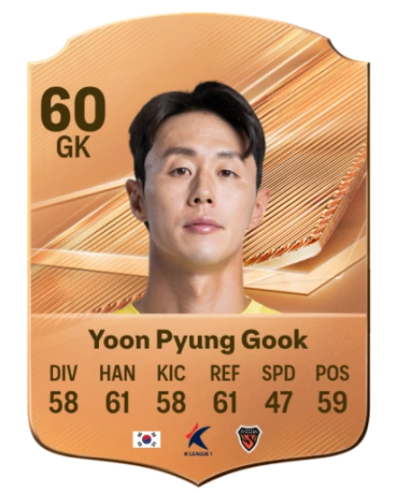 Yoon Pyung Gook 60 Common GK FC 26 card