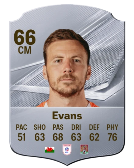 Evans 66 Common CM FC 26 card
