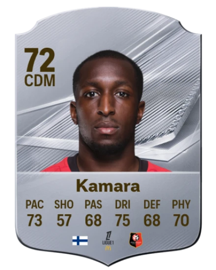 Kamara 72 Common CDM FC 26 card