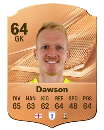 Dawson 64 Bronze GK FC 27 card