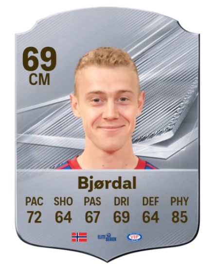 Bjørdal 69 Rare CM FC 26 card