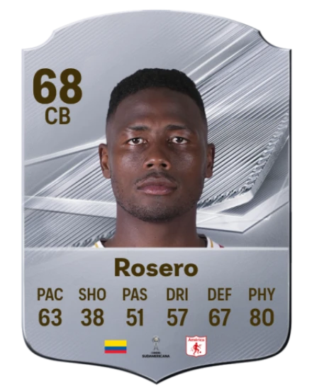 Rosero 68 Silver CB FC 27 card