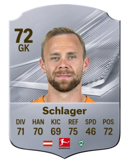 Schlager 72 Silver GK FC 27 card