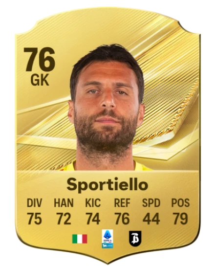 Sportiello 76 Gold GK FC 27 card
