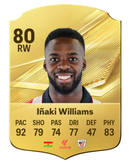 Iñaki Williams 80 Common RW FC 26 card